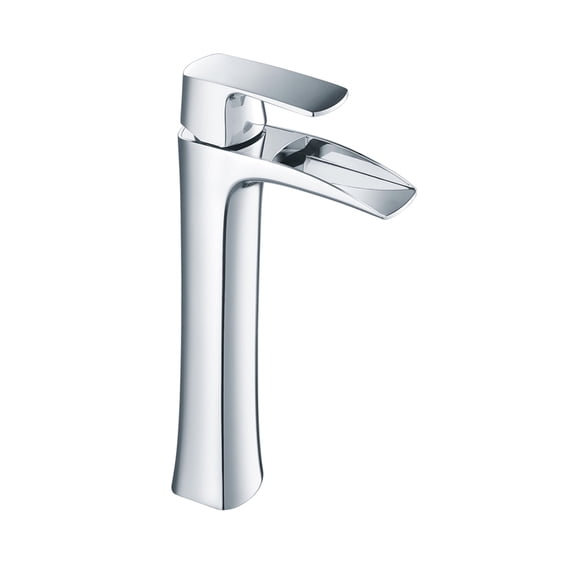 Eviva Lulu Vessel Mount Single Hole One Handle Bathroom Faucet in Chrome Finish