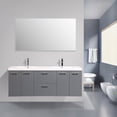 thumbnail image 1 of Eviva Luxury 84 inch Gray Bathroom Vanity with Integrated Acrylic Sinks, 1 of 5