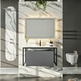 thumbnail image 1 of Modena 32 in. Gray Wall Mount Single Sink Bath Vanity with Solid Surface Top and Integrated Sink, 1 of 8