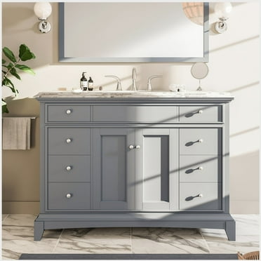 Eviva Modena 32 inch Wall Mounted Teal Bathroom Vanity with White Integrated Solid Surface Countertop