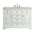 thumbnail image 1 of Eviva Monroe 42" White Transitional Bathroom Vanity w/ White Carrara Top, 1 of 6