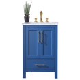 thumbnail image 1 of Eviva Navy 30 inch Deep Blue Bathroom Vanity with White Carrara Counter-Top and White Undermount Porcelain Sink, 1 of 5