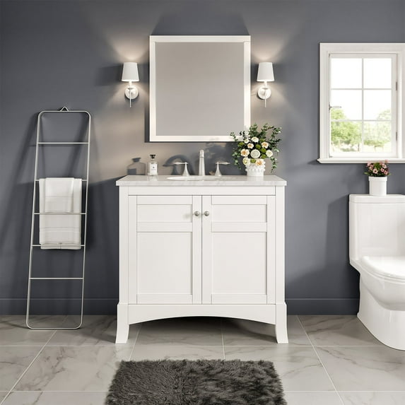 Eviva New Jersey 36 inch White Bathroom Vanity
