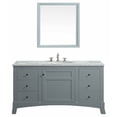 thumbnail image 1 of Eviva New York 48" Gray Bathroom Vanity w/ White Carrara Top, 1 of 3