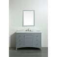 thumbnail image 1 of Eviva New York 48 Inch Grey Bathroom Vanity, with White Marble Carrera Countertop, & Sink, 1 of 1