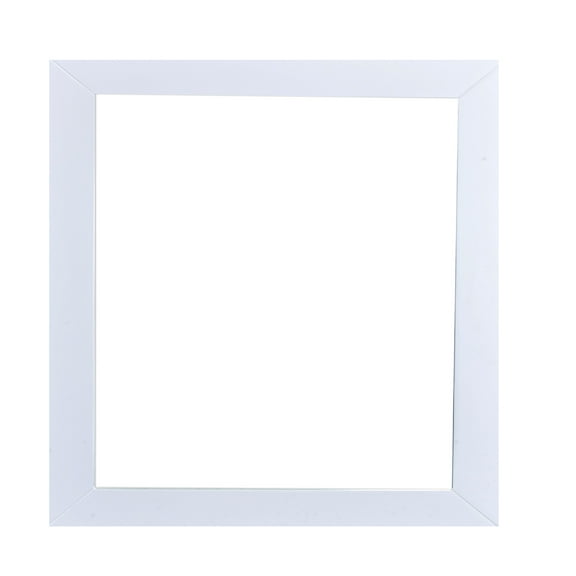 Eviva New York Bathroom Vanity Mirror Full Frame White 30X31 Wall Mount