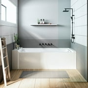 Eviva Nova Alcove 60 in. Acrylic Bathtub with Left Hand Drain