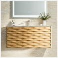 thumbnail image 1 of Eviva Oahu 32 Inch Wall Mount Solid Oak Vanity with Solid Surface Integrated Sink, 1 of 5