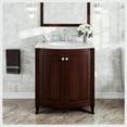 thumbnail image 1 of Eviva Odessa Zinx+ 30" Dark Teak Bathroom Vanity w/ White Carrara Top, 1 of 6