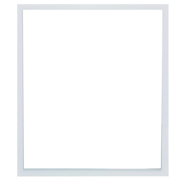 Eviva Reflection 31.5" White Full Framed Bathroom Wall Mirror