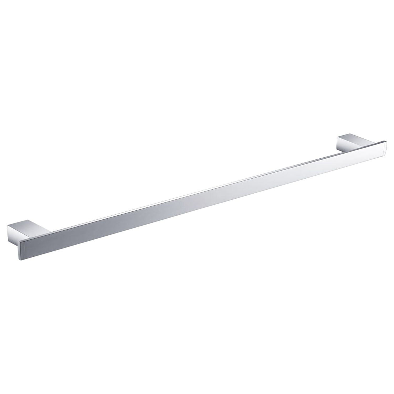 Sleek Chrome Wall Mounted Bathroom Towel Bar