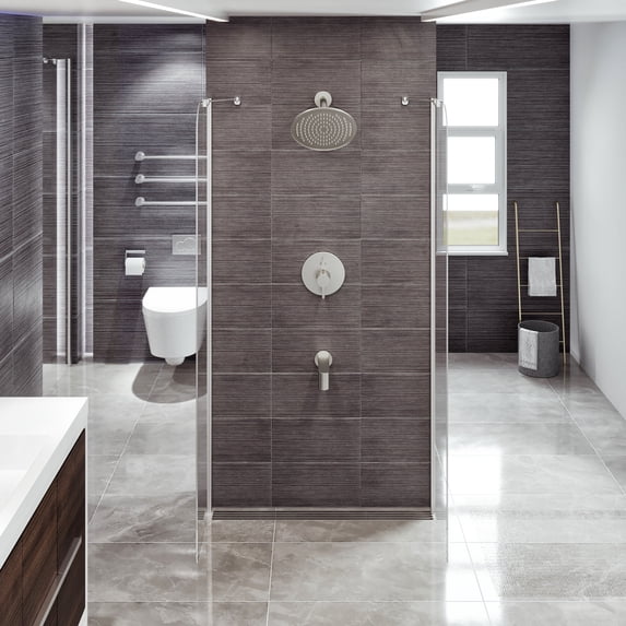 Eviva Splash Shower Set with Hand Sprayer in Brushed Nickel Finish Faucets