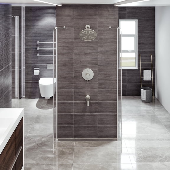 Eviva Splash Shower Set with Hand Sprayer in Brushed Nickel Finish Faucets