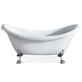 thumbnail image 1 of Eviva Stella 59 in. White Acrylic Clawfoot Bathtub, 1 of 3