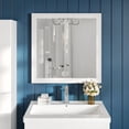 thumbnail image 1 of Eviva Sun 30" Glossy White Full Framed Bathroom Wall Mirror, 1 of 6