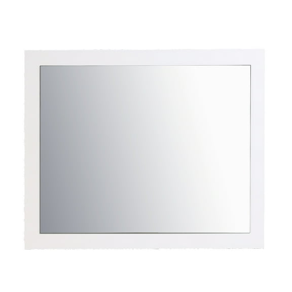 Eviva Sun 36" Glossy White Full Framed Bathroom Wall Mirror