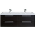 thumbnail image 1 of Eviva Surf 57" Wenge Modern Bathroom Vanity Set with Integrated White Acrylic Double Sink, 1 of 3