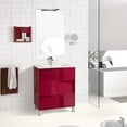 thumbnail image 1 of Eviva Toronto 32" Dark Red Standing Bathroom Vanity with White Porcelain Sink, 1 of 2