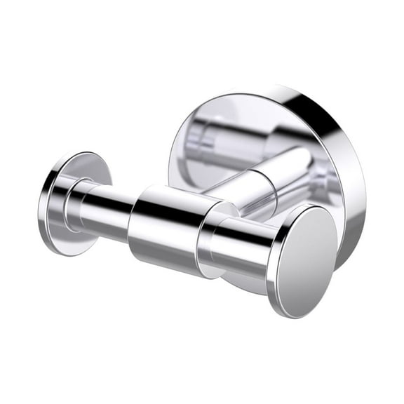 Eviva Twin Bullet Towel or Robe Hook Round Design (Brushed Nickel) Bathroom Accessories