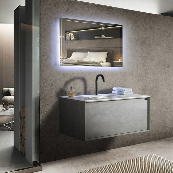 Eviva Vista 40" Concrete Grey Bathroom Vanity