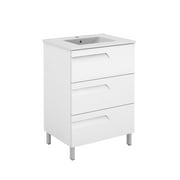 Eviva Vitta 39" White Modern Bathroom Vanity with White Integrated Porcelain Sink