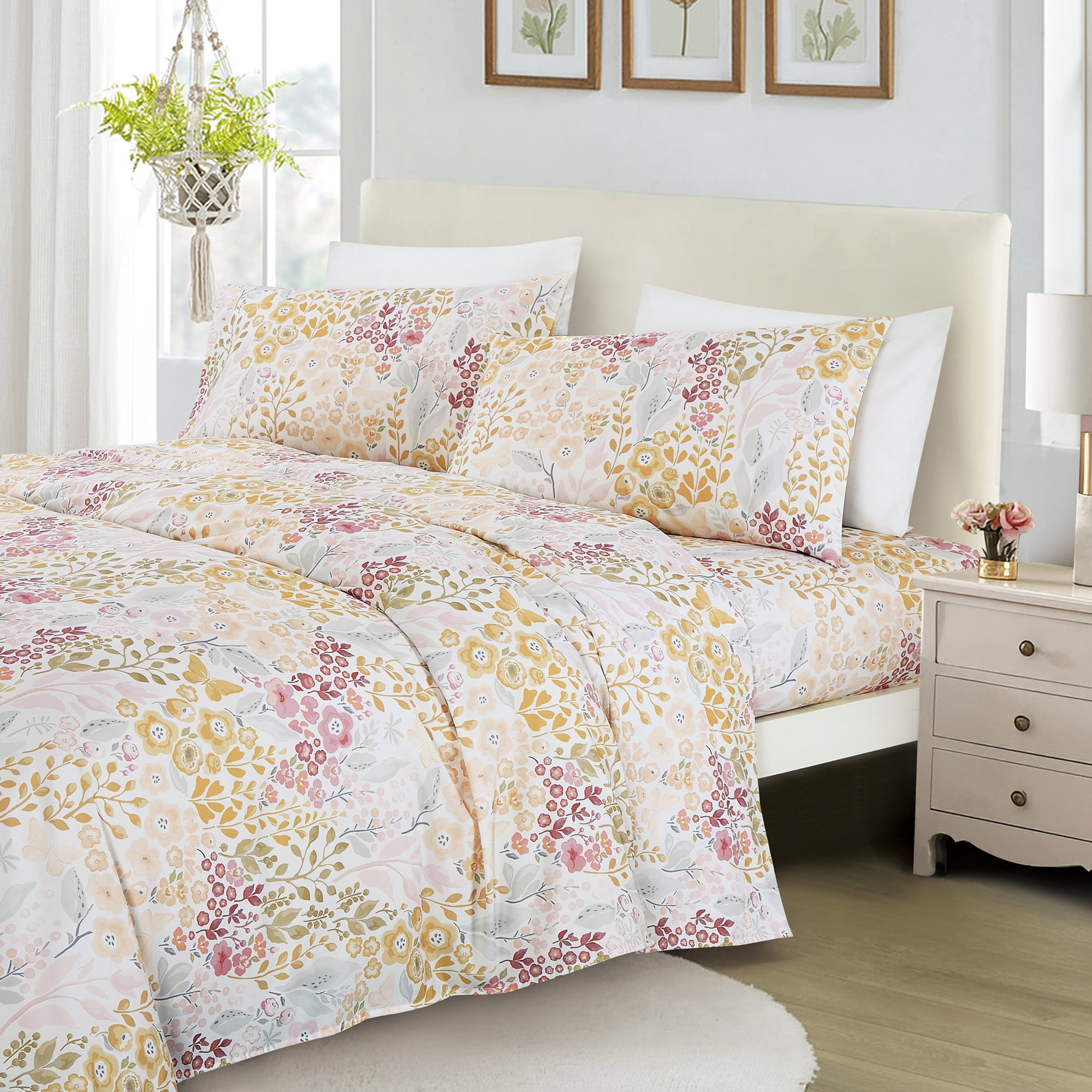 Evjk 3-4 PC Jcrown Sheet Set, Luxury Solid, Breathable Comfort, Queen