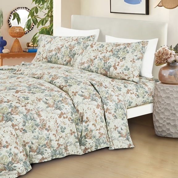 Evjk 3-4 PC Jcrown Sheet Set, Modern Print, Luxury Comfort, Queen