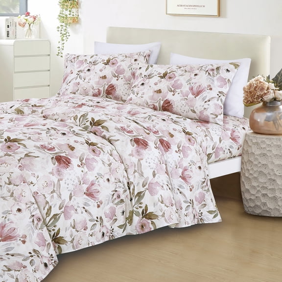 Evjk 3-4 PC Jcrown Sheet Set, Sophisticated Print, Plush Feel, Twin