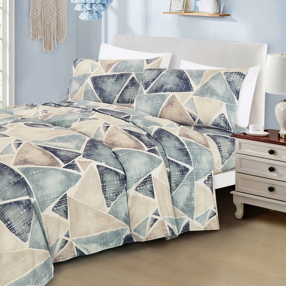 Evjk 3-4 PC Jcrown Sheet Set, Trendy Design, Comfortable Fit, Queen