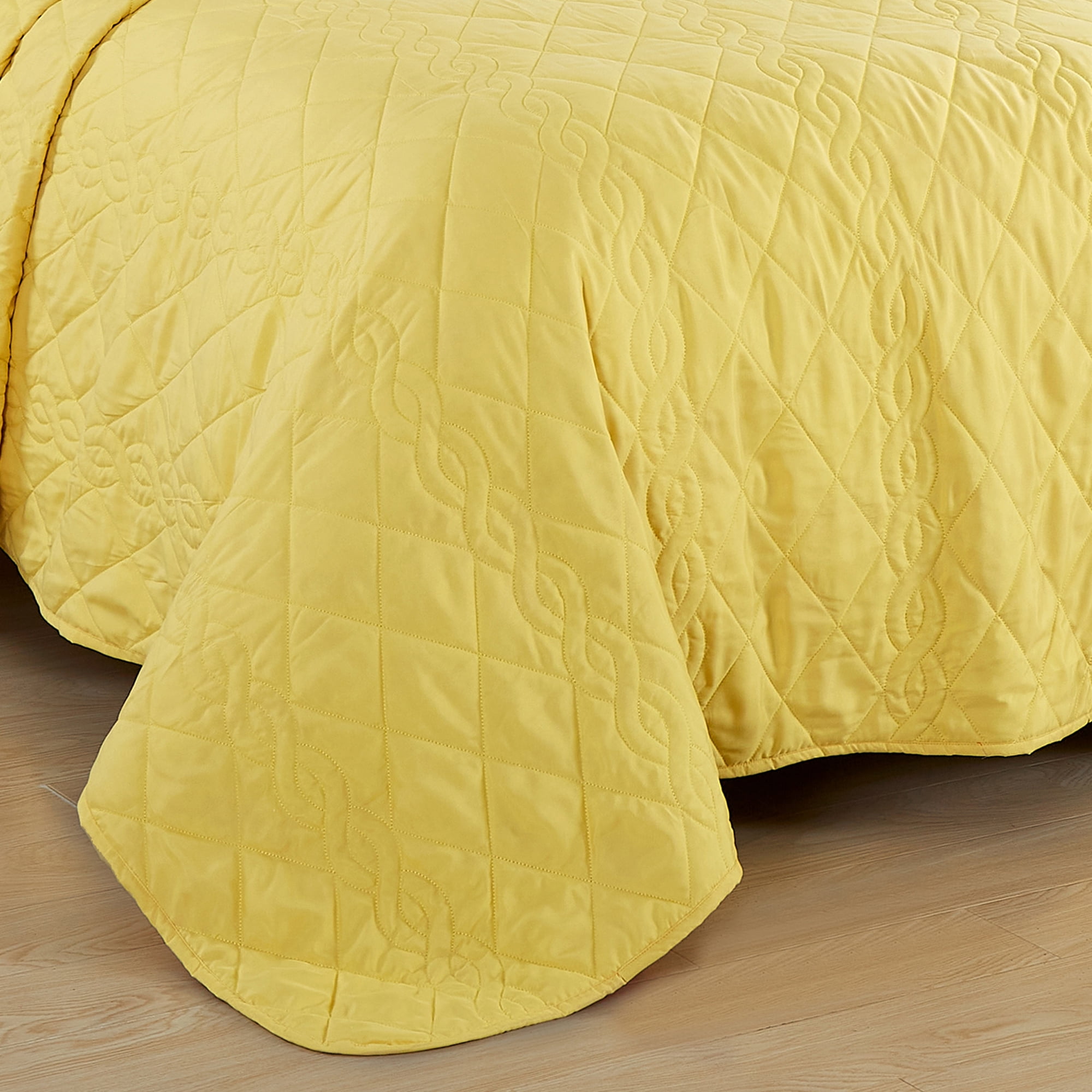 Evjk 3-Piece Decorative Lightweight Bedspread Set – Oversized, Microfiber with Classic Solid, King