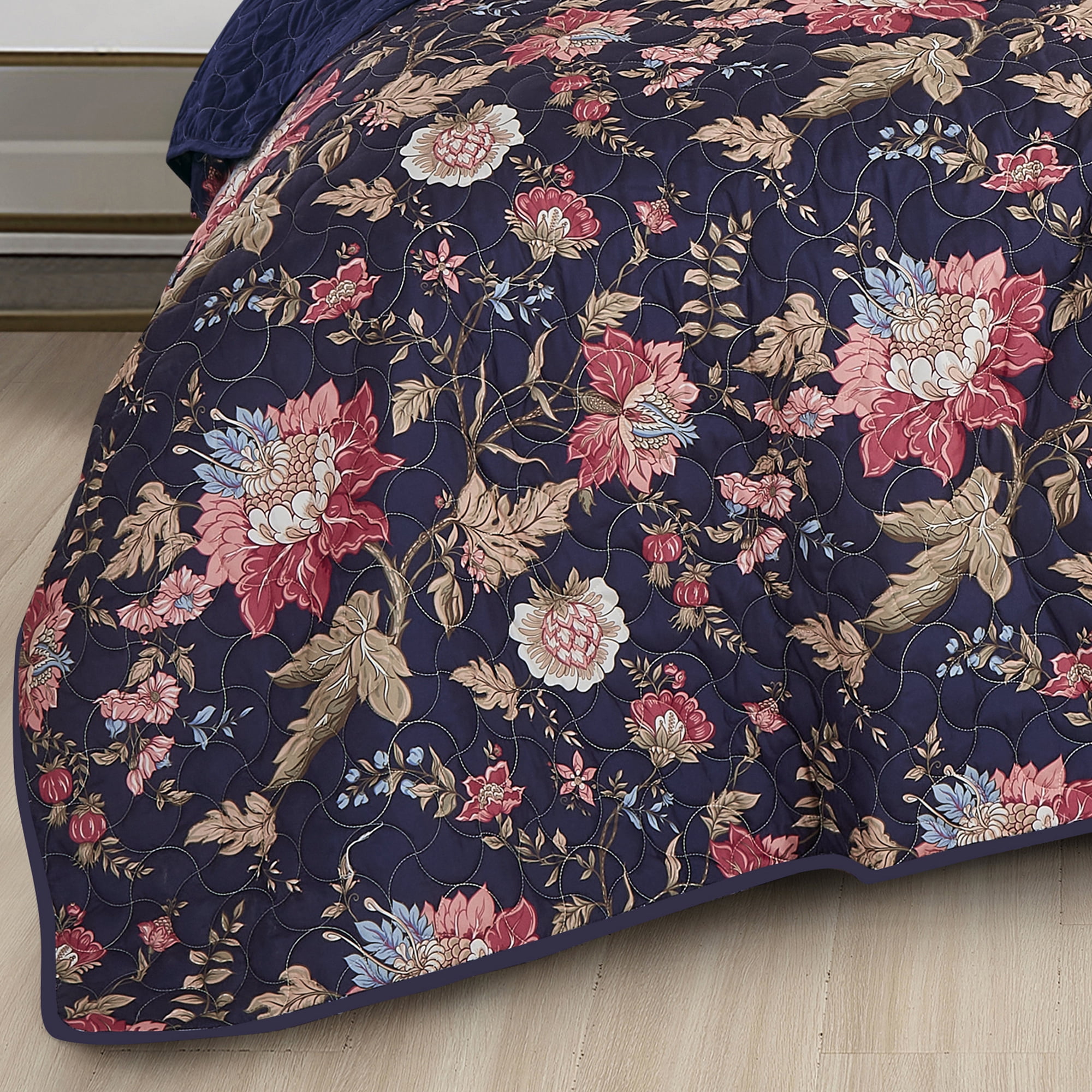 Evjk 3-Piece Decorative Lightweight Bedspread Set – Oversized, Microfiber with Vibrant Print, King