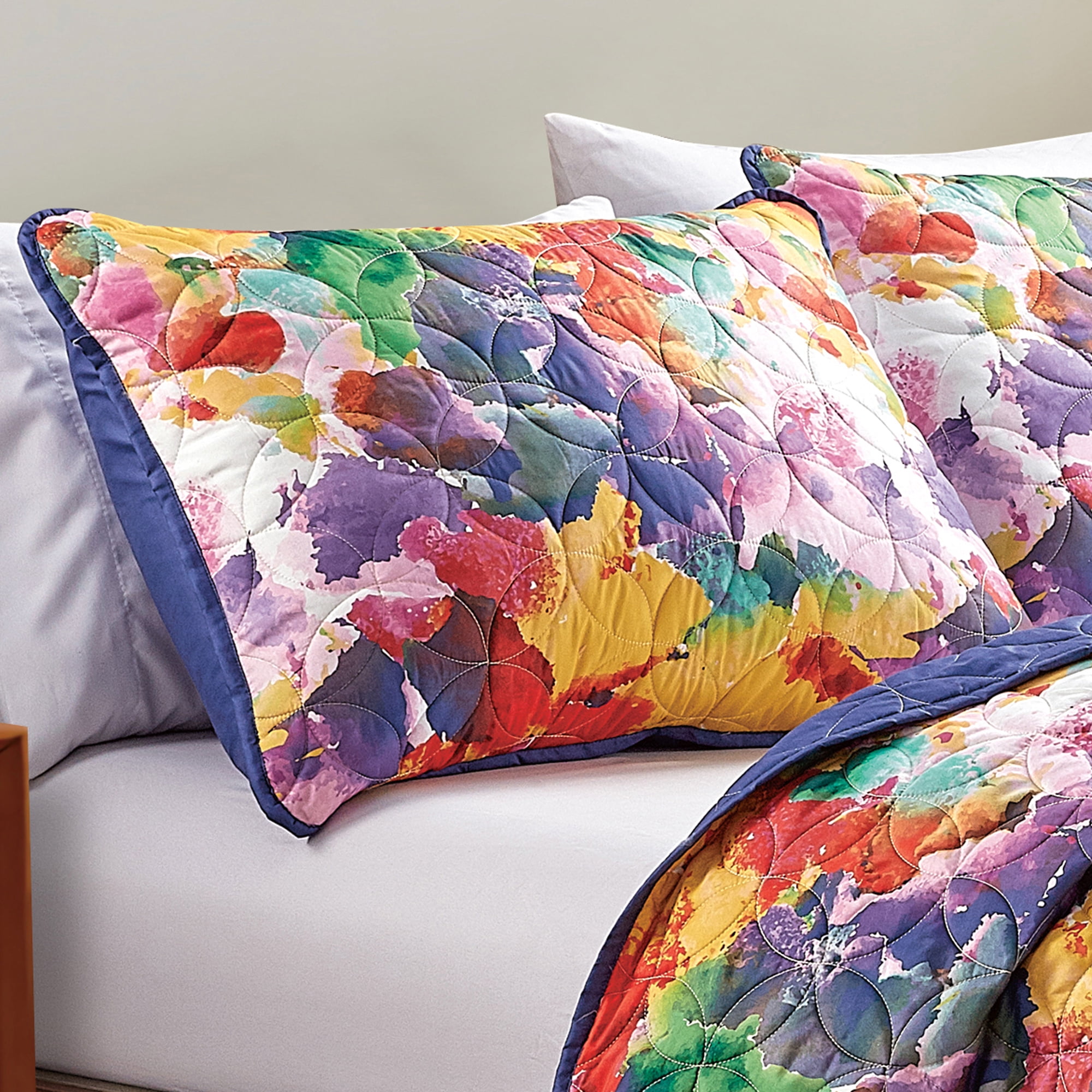 Evjk 3-Piece Decorative Lightweight Bedspread Set – Reversible, Microfiber with Minimalist Print, King