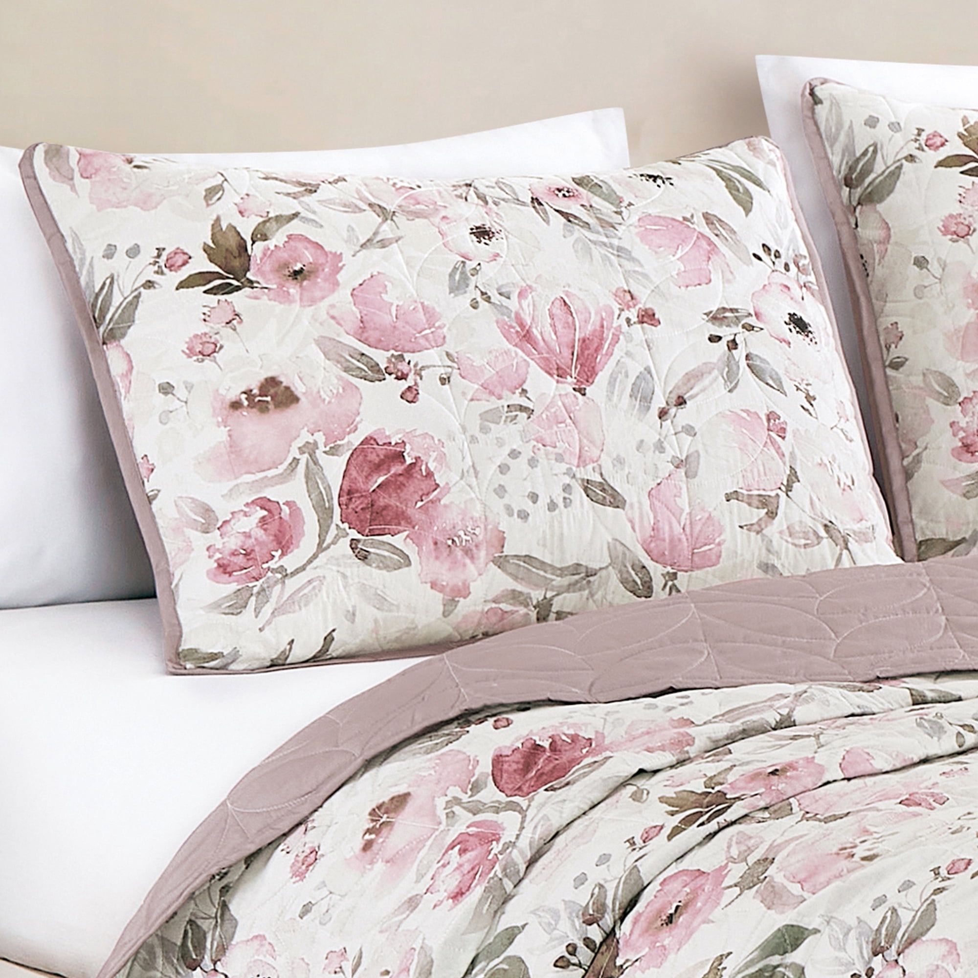 Evjk 3-Piece Decorative Lightweight Bedspread Set – Reversible, Microfiber with Minimalist Print, Queen