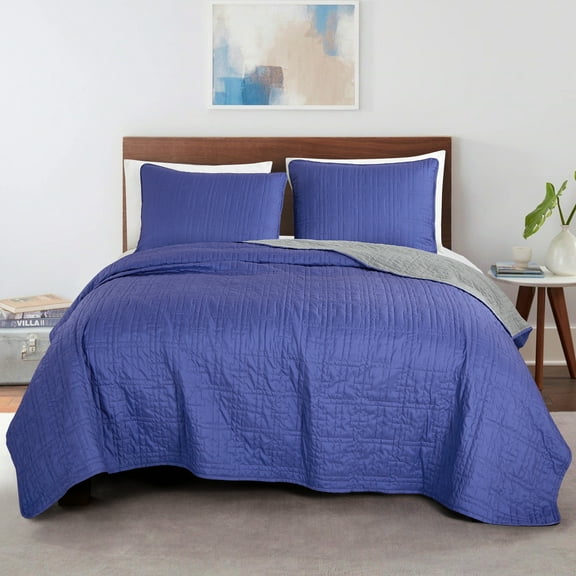 Evjk 3-Piece Decorative Lightweight Bedspread Set – Soft, Microfiber with Elegant Solid, Queen