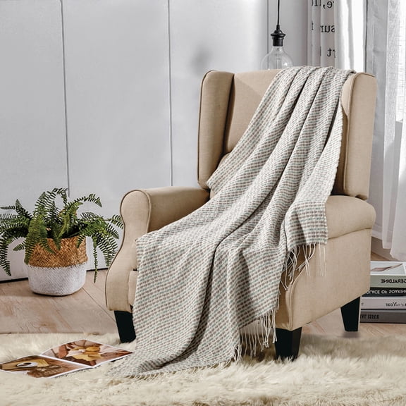 Evjk Luxury Single Piece Throw Blanket – 50"x61", Soft Cozy Decorative Sofa & Bed Accent