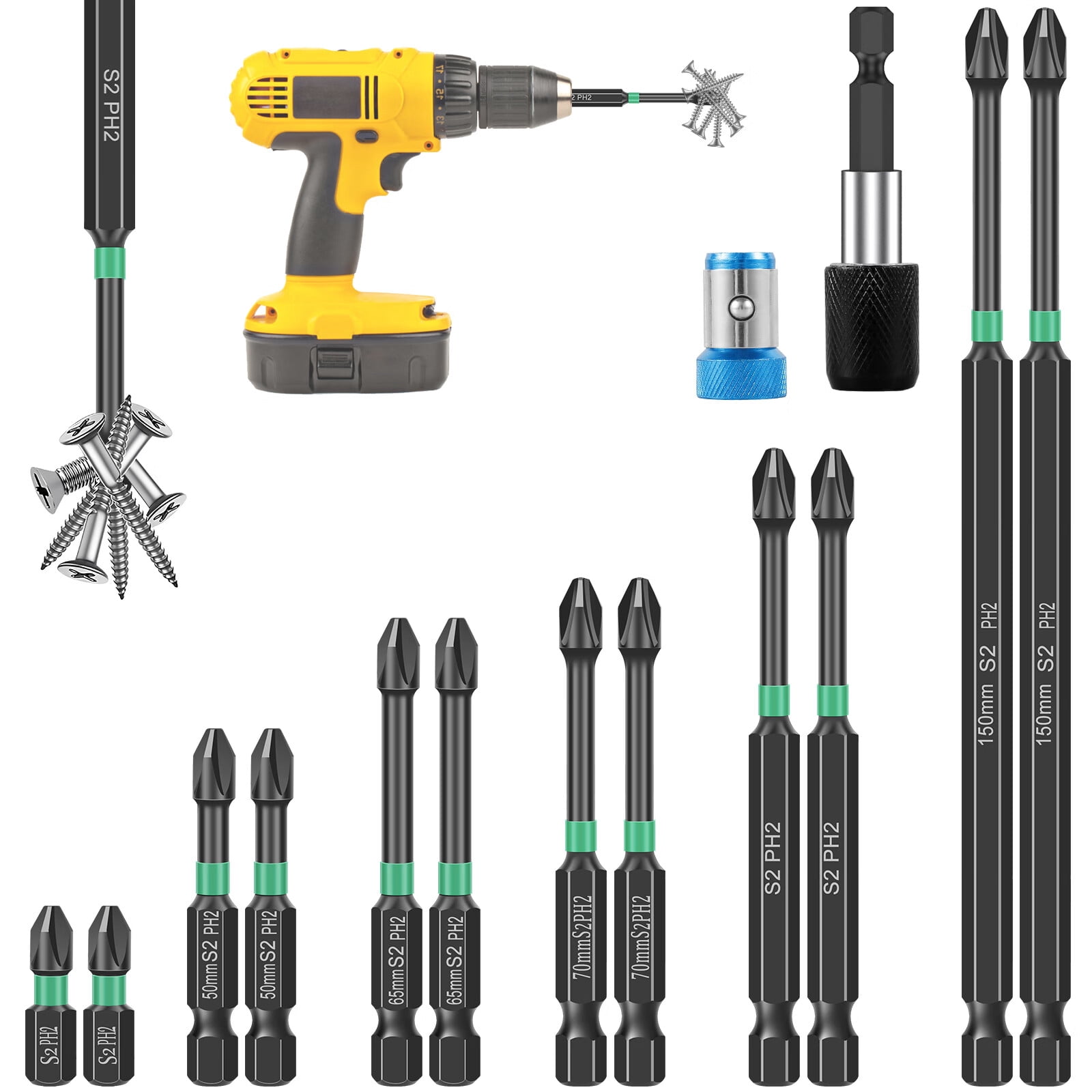 Bit Set Railer Screwdriver For Electricians - Premium S2 Steel Impact Driver Bits & Nut Drivers Set With A Magnetizer Bit Holder & Carabiner, Screwdriver S - Canada Railer Tools Website