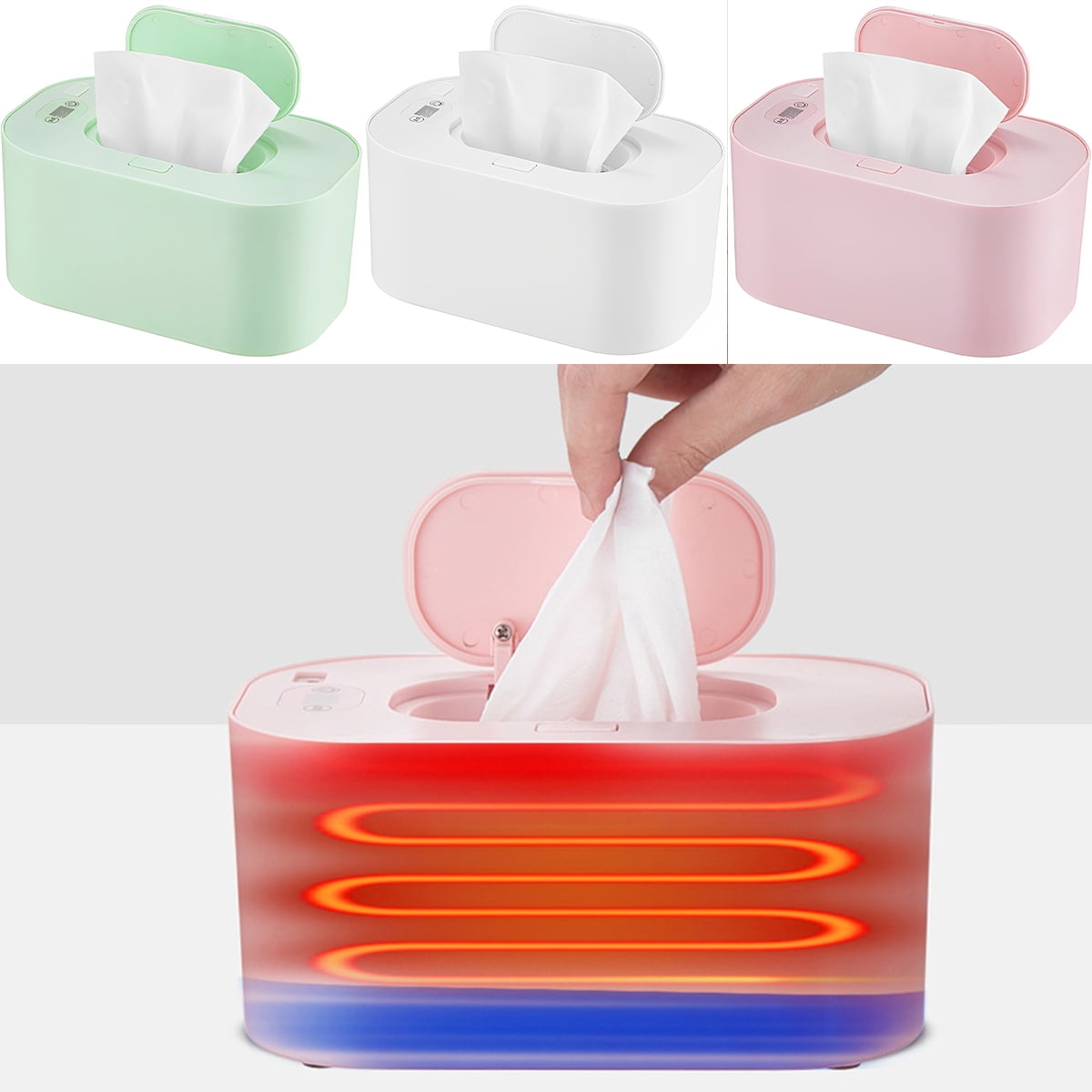 Evjurcn 1PCS USB Baby Wipe Warmer 3 Mode 4060 °C Adjustable Baby Wipe