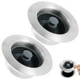 thumbnail image 1 of Evjurcn 2Pcs Kitchen Sink Drain Strainer Stainless Steel Sink Strainer Pop Up Sink Stopper Anti-Clogging Sink Basket Strainer Food Catcher 3 in 1 Sink Stopper Strainer for 3.5inch Drain, 1 of 7
