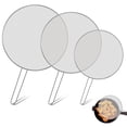 thumbnail image 1 of Evjurcn 3-Piece Stainless Steel Splatter Guard Set (13", 11", 9.8") Fine Mesh Cover, Grease & Oil, Splatter Screen for Frying Pan, Cooking Pots, with Comfort Grip Handles, 1 of 7