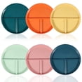 thumbnail image 1 of Evjurcn 6Pcs Divided Dinner Plates 3 Compartment Unbreakable Dinner Diet Plates Stackable Portion Control Dish Reusable Divider Plates Microwave Dishwasher Safe for Kids Adults Seniors, 1 of 9