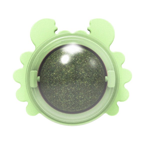 Evjurcn Catnip Wall Ball Rotatable Cat Licking Treat Toy Healthy Cat Candy Licking Snack Adhesive Edible Cat Toy Nutrition Catnip Snack Energy Ball for Cat Kitten Indoor