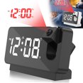 thumbnail image 1 of Evjurcn Digital Projection Alarm Clock for Bedroom LED Digital Clock Projection on Ceiling Wall with USB Charging Port 180Projector 12/24H for Heavy Sleeper, 1 of 8