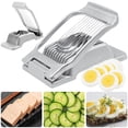 thumbnail image 1 of Evjurcn Egg Slicer for Hard Boiled Eggs Stainless Steel Wires Heavy Duty Aluminium Slicer Dishwasher Safe Easy to Clean, 1 of 7