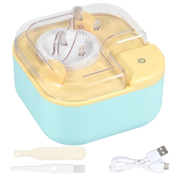 Evjurcn Electric Dumpling Maker Dumpling Maker Machine Automatic Electric Empanada Machine Easy to Operate Empanada Maker Press Dumpling Press Maker with Filling Spoon Brush for Kitchens