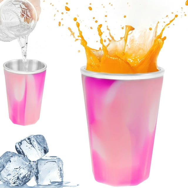 Evjurcn Wine Freeze Cooling Cup with Lid 330ml Quick Cooling