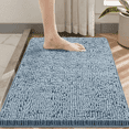 thumbnail image 1 of Evlmd Large Bathroom Rugs, Soft Chenille Non-Slip Bath Rug, Strong Water Absorbent Quick Dry Machine Washable, 24" X 59" Teal Blue Shower Mat for Tub & Bathroom Floor, 1 of 8