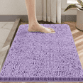 thumbnail image 1 of Evlmd Large Bathroom Rugs, Soft Chenille Non-Slip Bath Rug, Strong Water Absorbent Quick Dry Machine Washable, 24" X 59" Purple Shower Mat for Tub & Bathroom Floor, 1 of 2