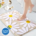 thumbnail image 1 of Evlmd Bathroom Rugs Non Slip Washable, Beige Large Bath Mats for Bathroom Floor, Soft Cute Daisy, Shaggy Soft and Absorbent, Thick Plush Shower Bath Rug Runner Decor, 16" X 24", 1 of 6