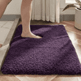 thumbnail image 1 of Evlmd Bathroom Rugs, Shaggy Soft and Absorbent Bath Rug, Non-Slip, Thick Plush Machine Washable Dry Bath Mats for Bathroom, Tub and Shower, 24" x 16", 1 of 8