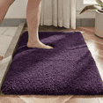 thumbnail image 1 of Evlmd Bathroom Rugs, Shaggy Soft and Absorbent Bath Rug, Non-Slip, Thick Plush Machine Washable Dry Bath Mats for Bathroom, Tub and Shower, 24" x 16", 1 of 8